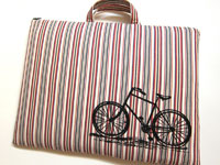 Laptop Bag - Vintage Bicycle on Stripes