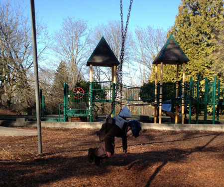 Helmet on the swings