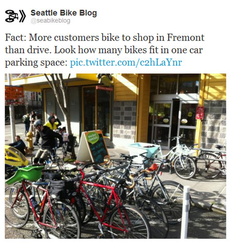 PCC on-street bike parking yesterday