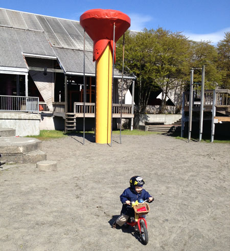 Balance biking at Gas Works Park