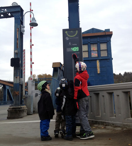 Kids love the bike counter