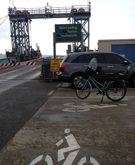 Fauntleroy Ferry Terminal bicycle staging area