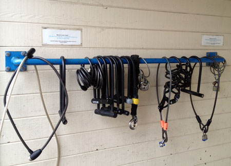 So many bike locks. I'm not sure why.