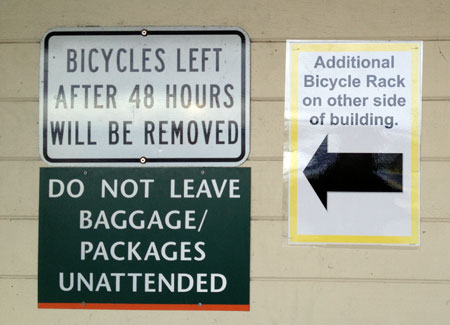 Bike signage on Vashon
