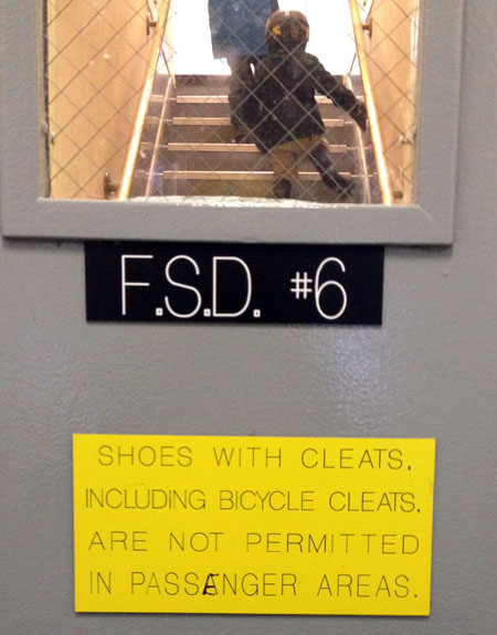 No bike cleats on the ferry