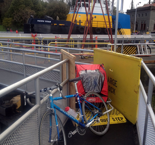 Trailer stuck in the locks