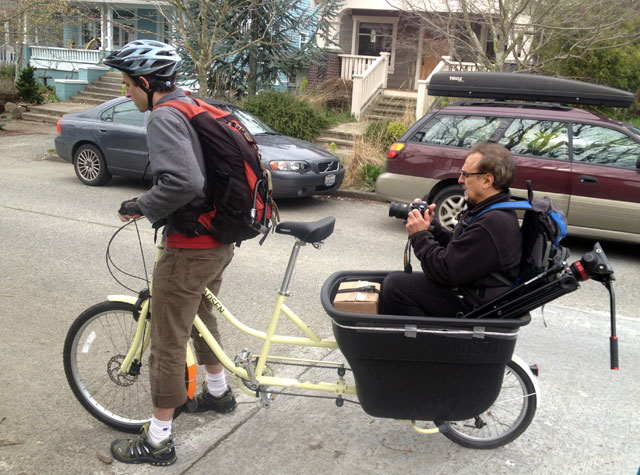 Cameraman in the bucket