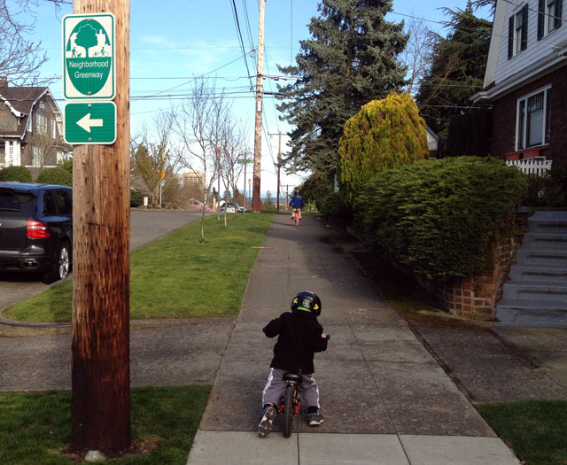 Rolling on the sidewalk