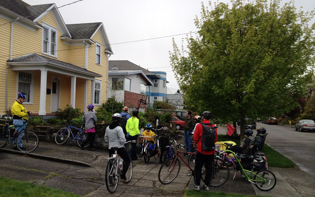 Kidical Mass RainWise stop