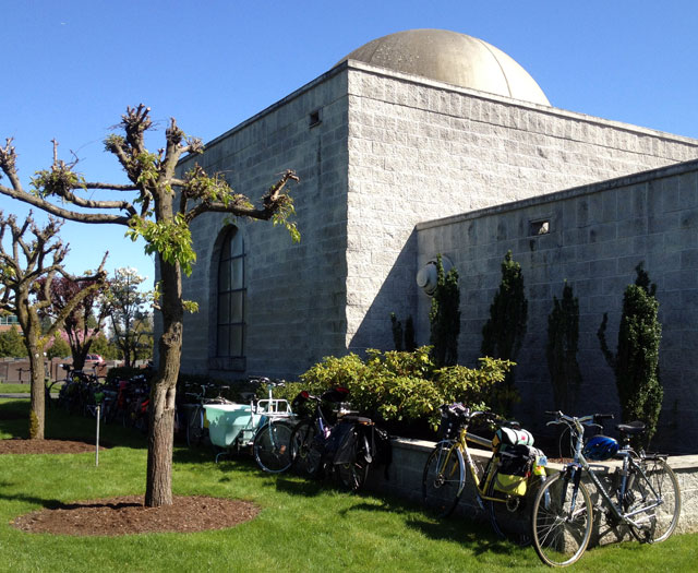 Bikes at the cemetery