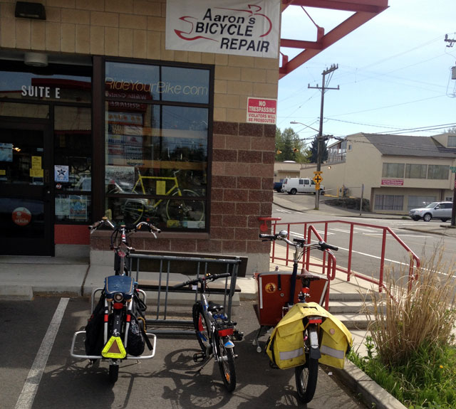 Bike parking at Aaron's