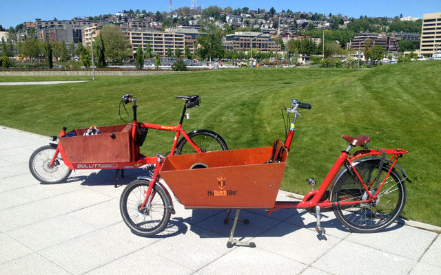 Bullitt and bakfiets side by side