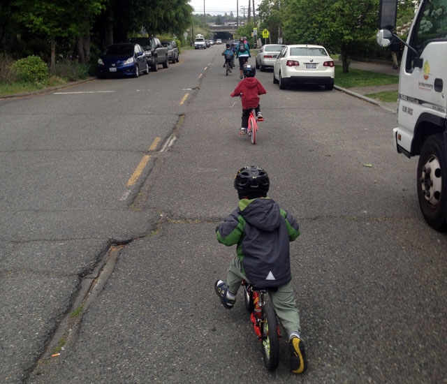 First [impromptu] bike train