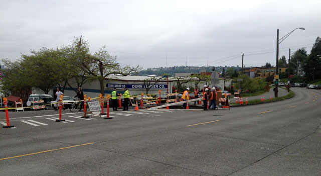 New bigger curb ramp for soon-to-be crosswalk