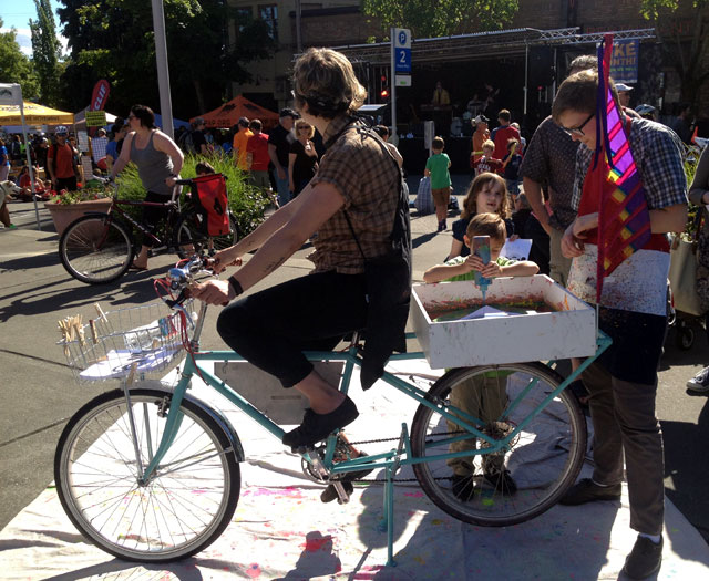 KEXP pedal-powered art bike