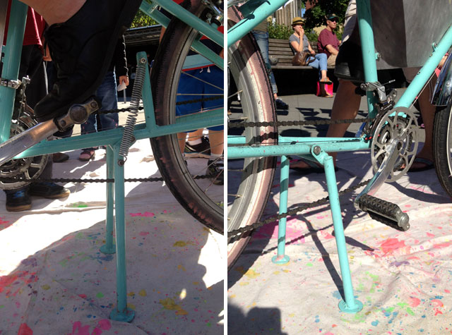 KEXP cargo bike's kickstand