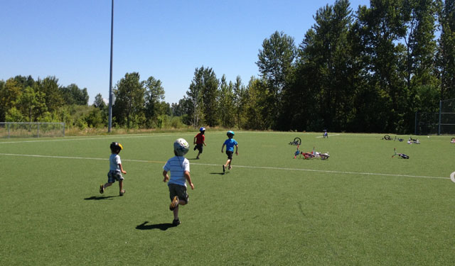 Running for their bikes