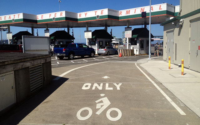 Bainbridge ferry bike entrance