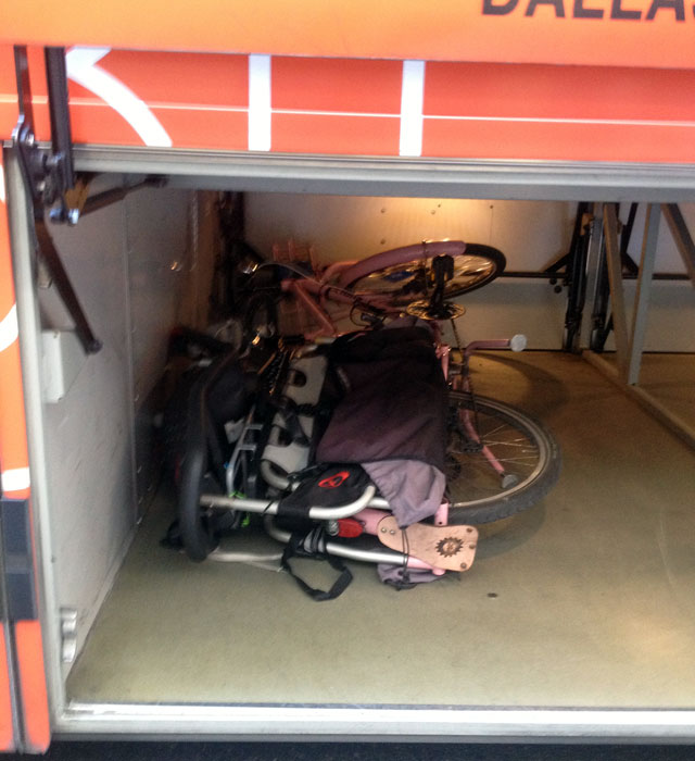 Bike in BoltBus