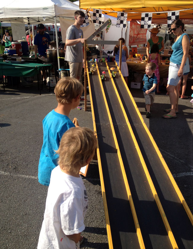 Zucchini car races at Phinney Farmers Market
