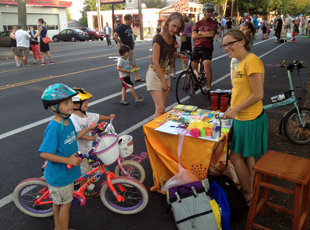 Bike decorating at Summer Streets