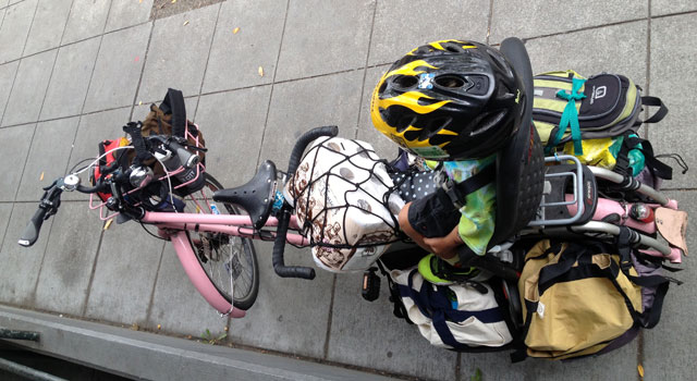 One kid and groceries