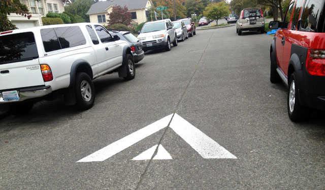 Pop-up Greenway faux speed hump