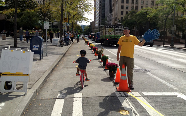 Temporary cycletrack!!