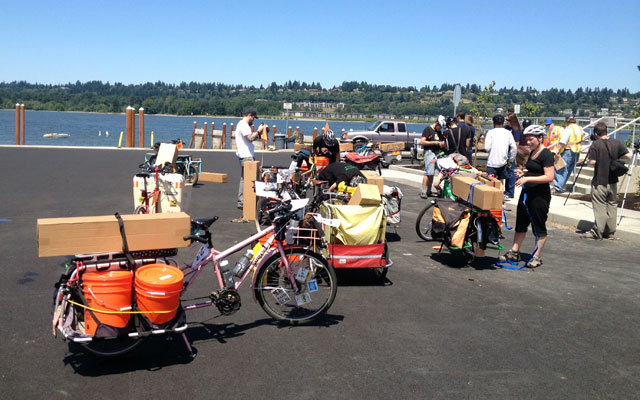 Two buckets of water take one