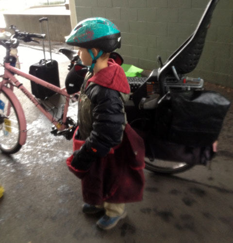 Makeshift rain apron