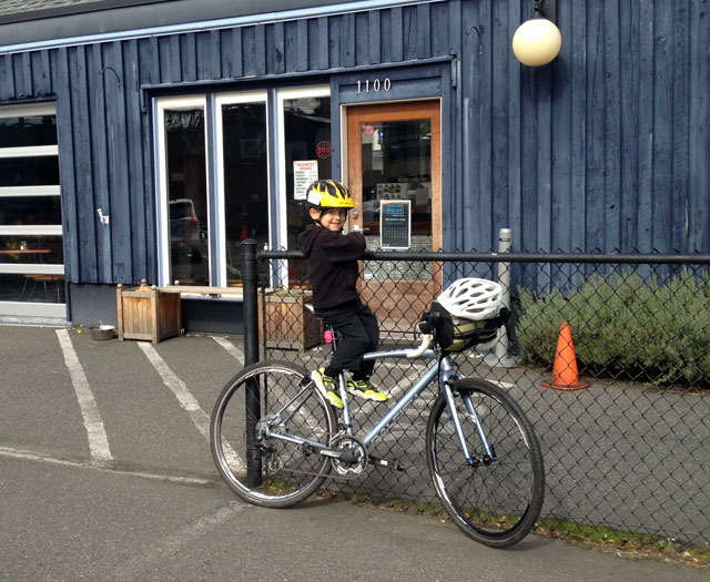 Kid on my cross bike