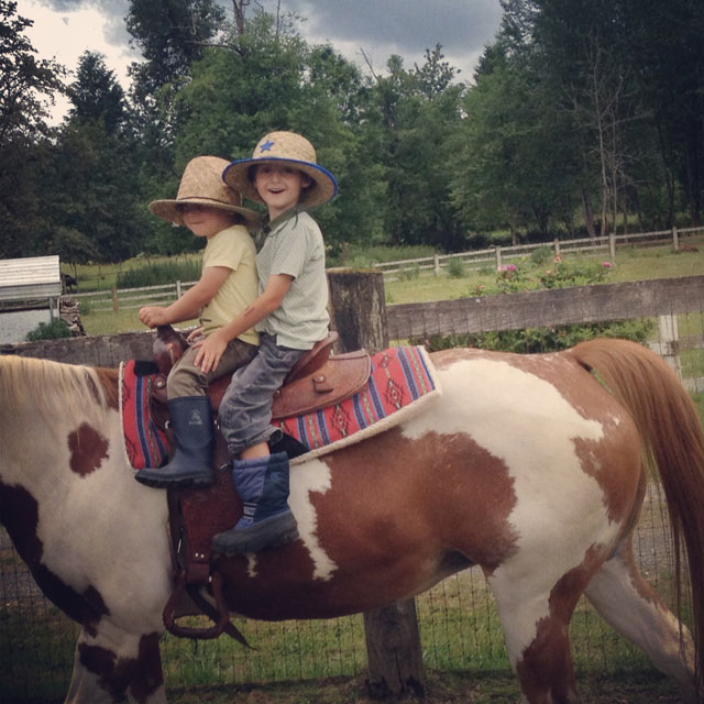 Two on a horse, happily