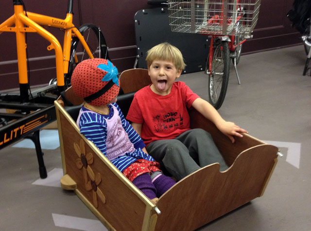 Life in a box...a fancy Bullitt bike box