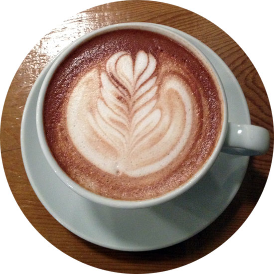 Theo mocha with house-made vanilla at Milstead & Co.