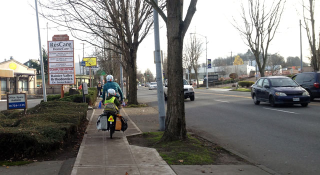 Rainier Ave sidewalk