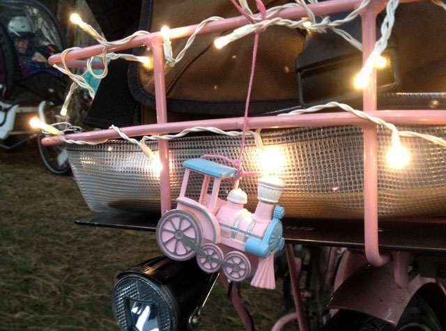 Train ornament and lights