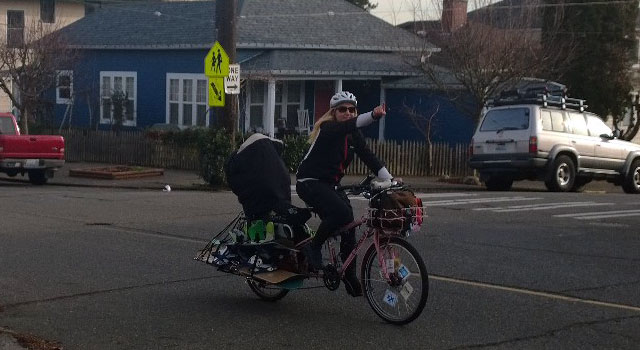 Snowboards on the bike