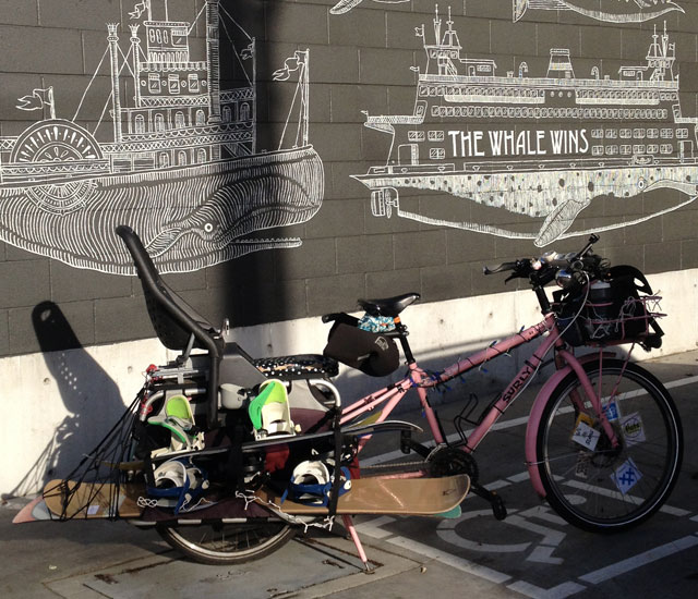 Snowboards, four on one side