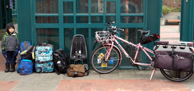 Bike unloaded for BoltBus