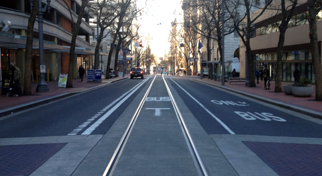 Biking the Transit Mall (badly)