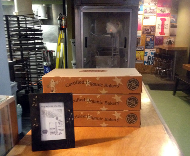 Boxes of doughnut ready to go