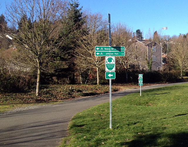 Arriving at the Beacon Hill Greenway