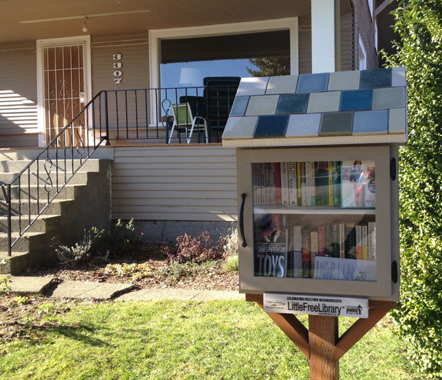 Little Free Library on the Beacon Hill Greenway