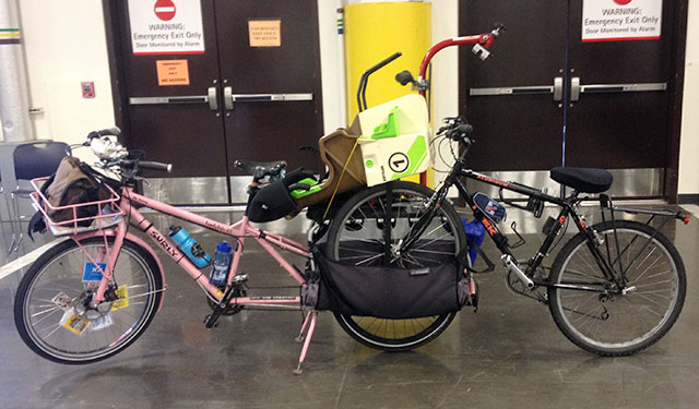 Hauling bikes home from Bike Expo