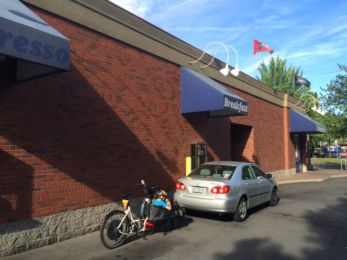 Biking through Burgerville