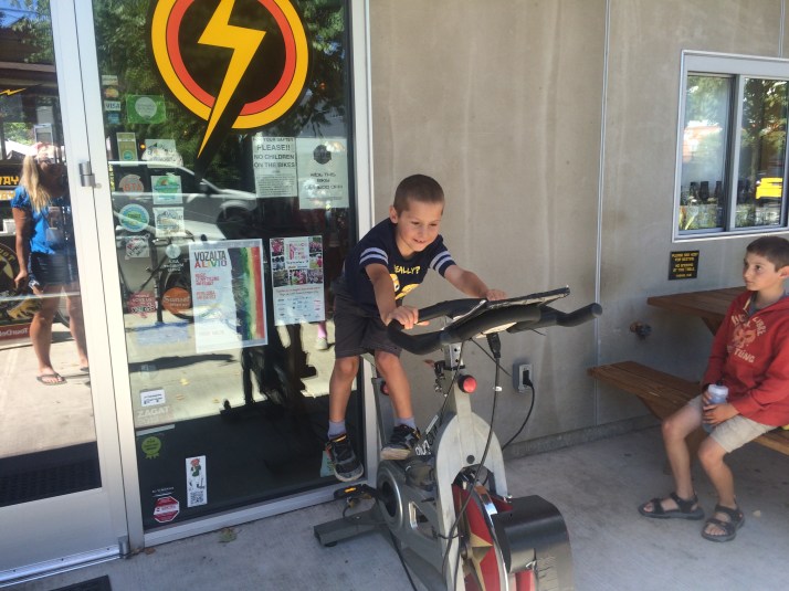 Pedal powering BikeBar